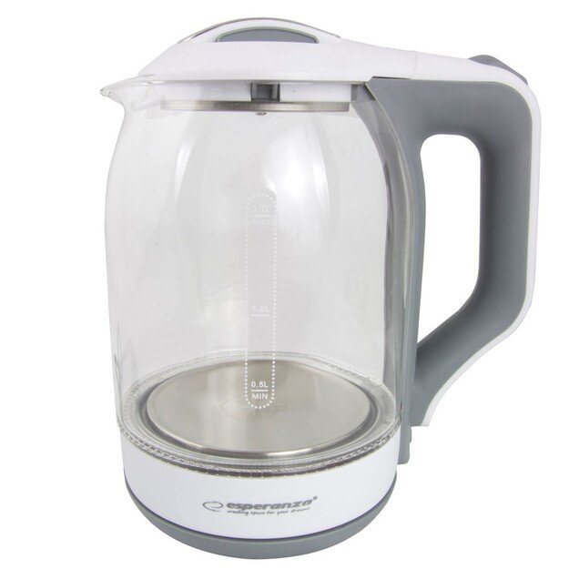 Kettle electric Esperanza YUKON EKK025W (1500W 1.7l, white color)