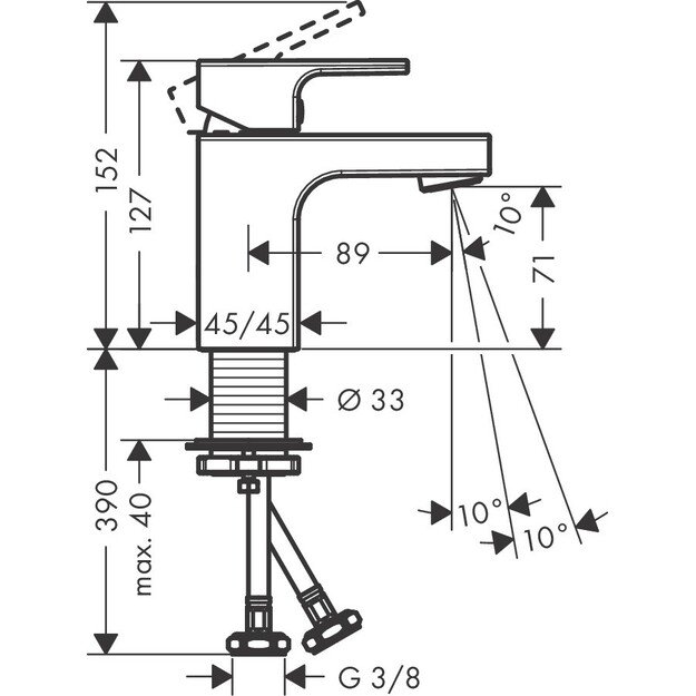 Praustuvo maišytuvas Hansgrohe Vernis Shape, 71567000, chromas