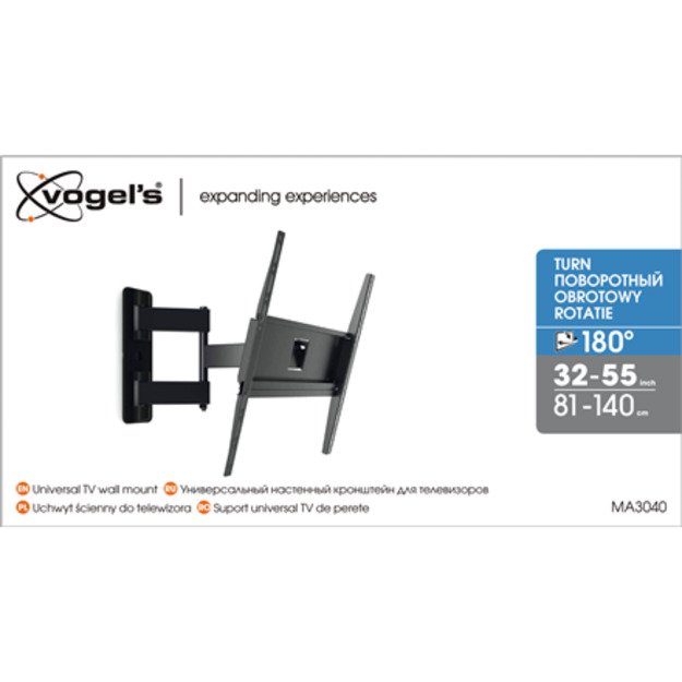Vogels | Wall mount | MA3040-A1 | Full Motion | 32-65   | Maximum weight (capacity) 25 kg | Black