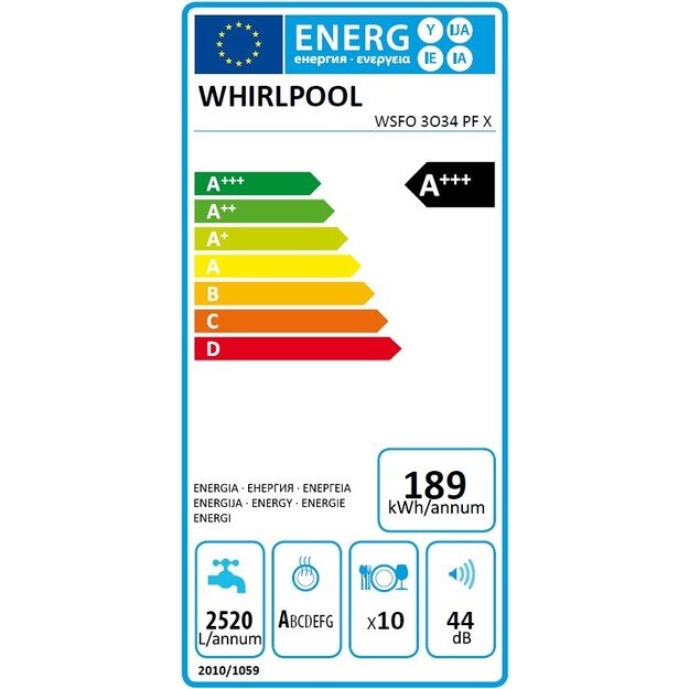 WHIRLPOOL WSFO 3O34 PF