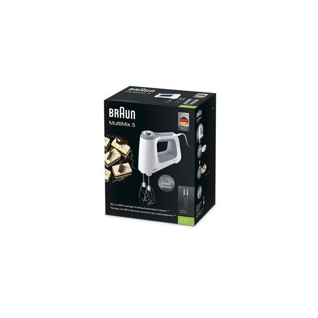 Braun HM5100 Multimix 5 Hand mixer 750 W Grey, White