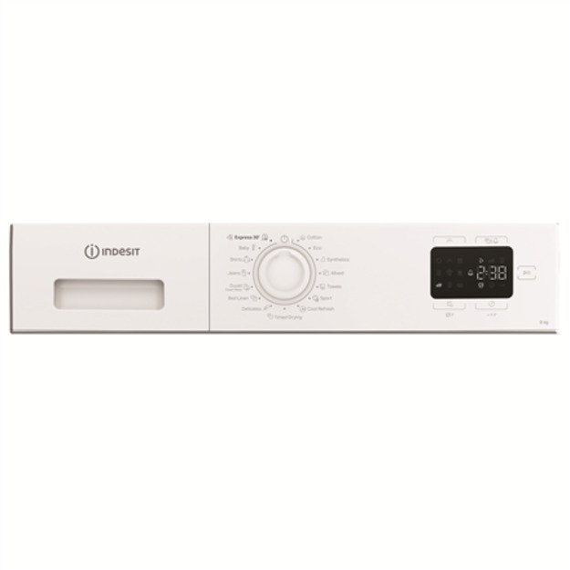 INDESIT Dryer Machine | C YD 92D WB EE | Energy efficiency class E | Front loading | 9 kg | Digital | Depth 60.7 cm | White