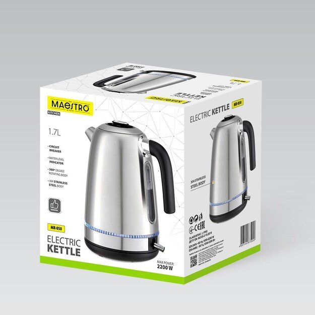 Electric kettle metalowy 1,7l 2200W MR-050 MAESTRO