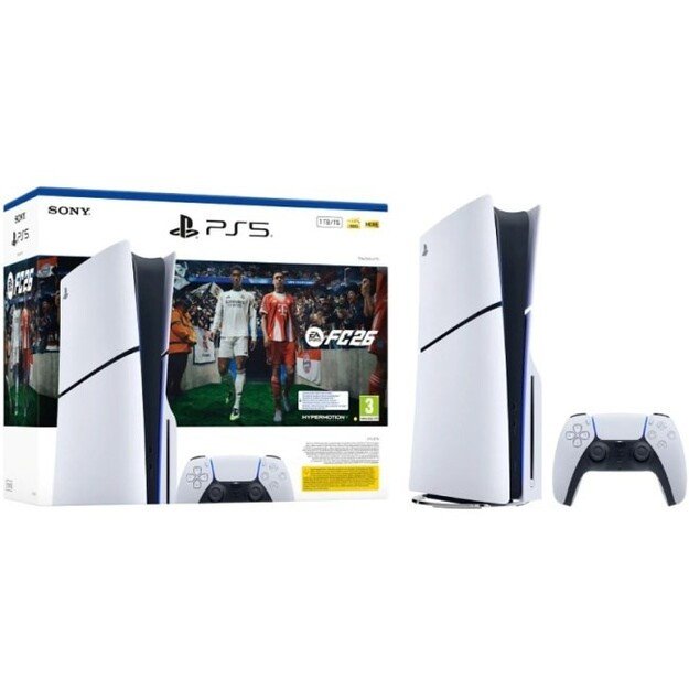 Sony PlayStation 5 Slim + EA Sports FC 26 Bundle 1 TB Wi-Fi Black, White 2