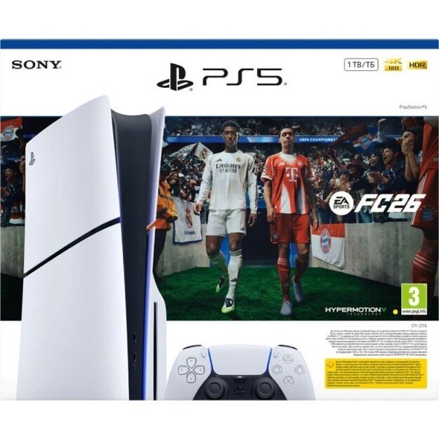 Sony PlayStation 5 Slim + EA Sports FC 26 Bundle 1 TB Wi-Fi Black, White 1