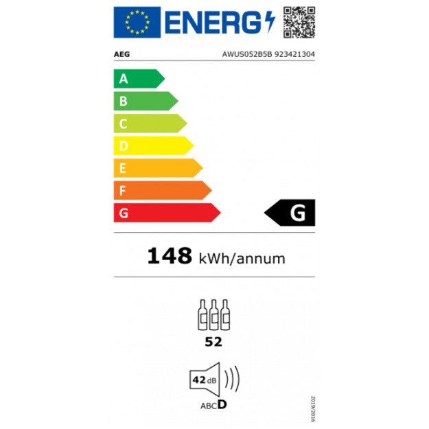 82 cm aukščio įmontuojamas vyno šaldytuvas AEG  AWUS052B5B