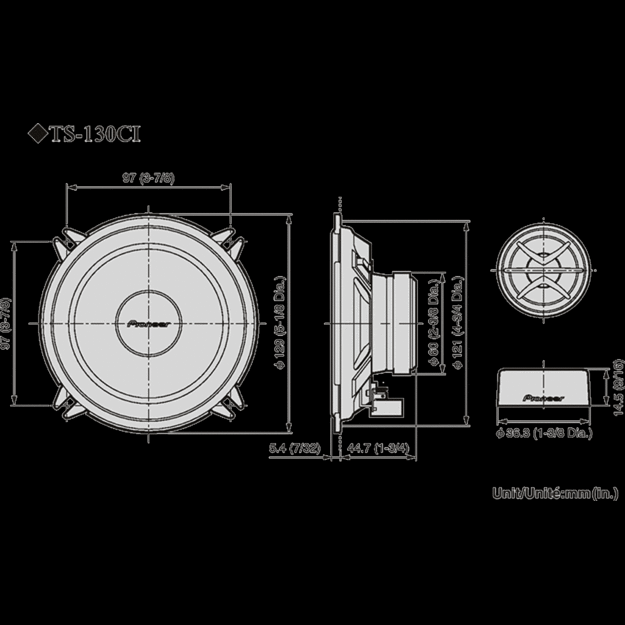 Pioneer 13cm 2-TIE ERILLISSARJA TS-130Ci