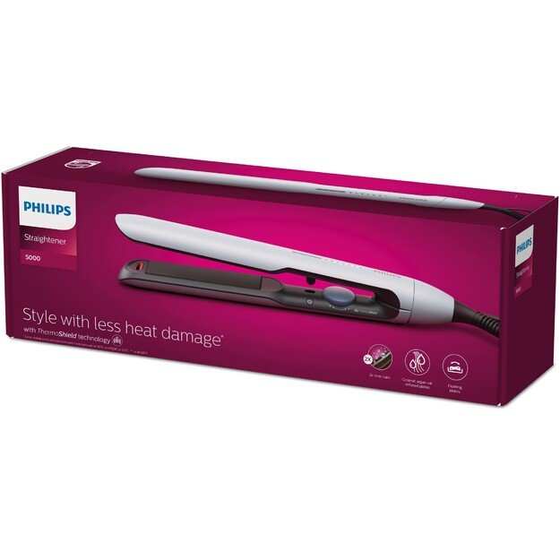 Philips 5000 series BHS520/00 hair styling tool Straightening iron Warm Black, White 1.8 m