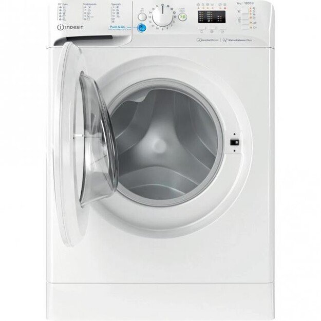 INDESIT | Washing machine | BWSA 61294 W EU N | Energy efficiency class C | Front loading | Washing capacity 6 kg | 1151 RPM | D