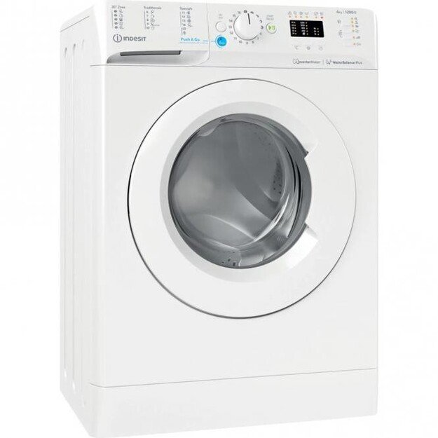 INDESIT | Washing machine | BWSA 61294 W EU N | Energy efficiency class C | Front loading | Washing capacity 6 kg | 1151 RPM | D