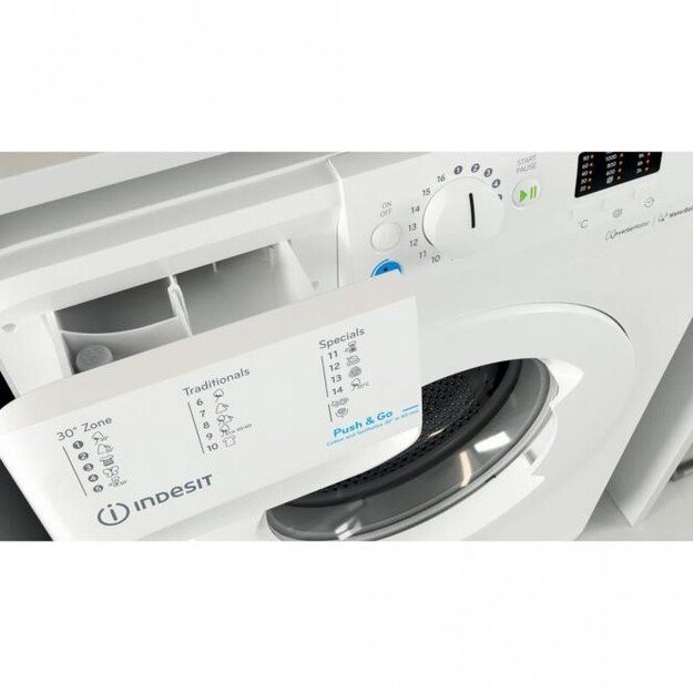 INDESIT | Washing machine | BWSA 61294 W EU N | Energy efficiency class C | Front loading | Washing capacity 6 kg | 1151 RPM | D