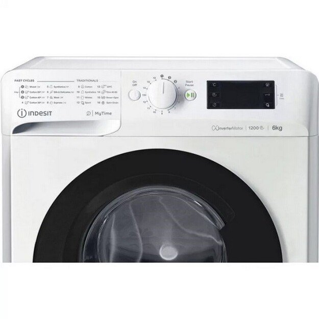 INDESIT | Washing machine | MTWSE 61294 WK EE | Energy efficiency class C | Front loading | Washing capacity 6 kg | 1151 RPM | D