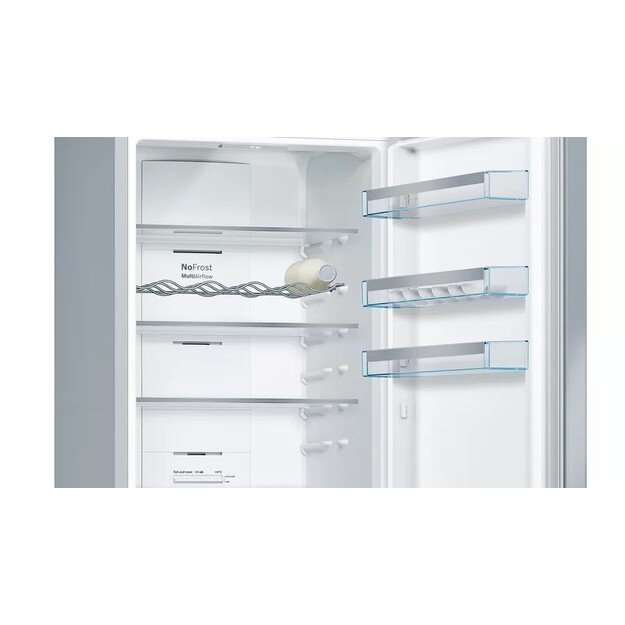 Bosch Serie 4 KGN397IEQ fridge-freezer Freestanding 368 L E Stainless steel