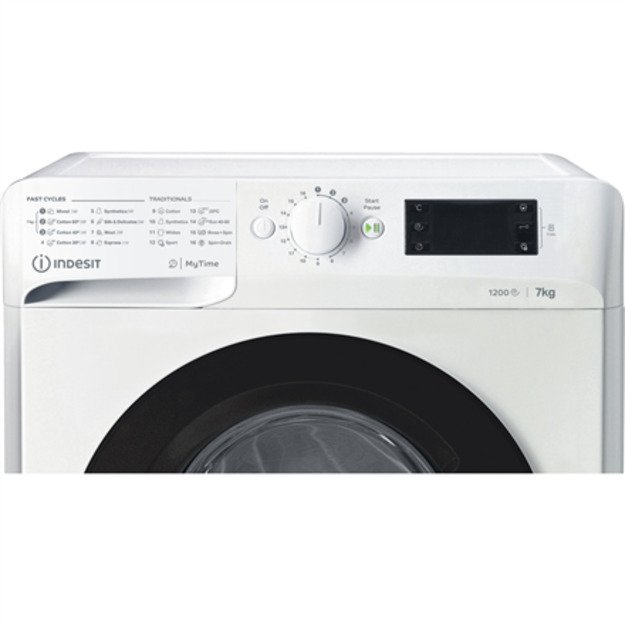 INDESIT | Washing machine | MTWE 71252 WK EE | Energy efficiency class E | Front loading | Washing capacity 7 kg | 1200 RPM | De