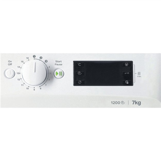 INDESIT | Washing machine | MTWE 71252 WK EE | Energy efficiency class E | Front loading | Washing capacity 7 kg | 1200 RPM | De