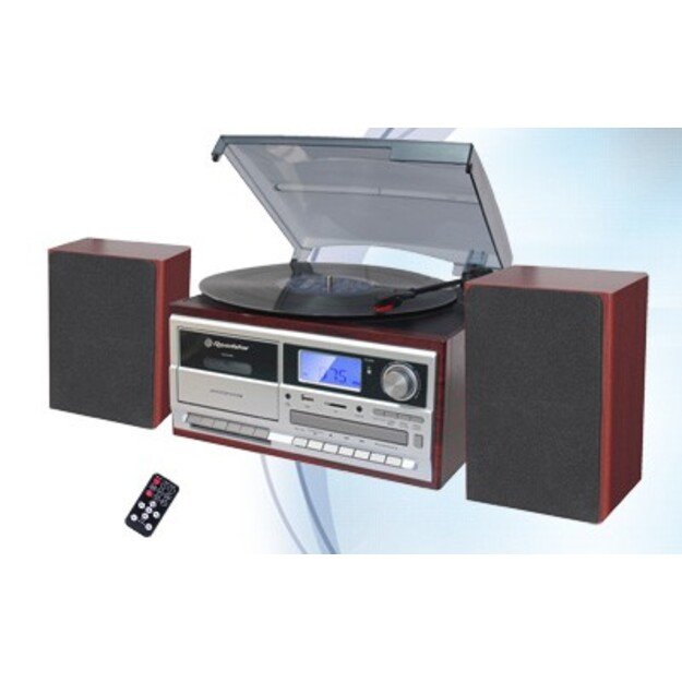 Roadstar HIF-8892EBT home audio system 8 W Cherry, Silver, Wood