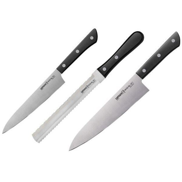 Set of 3 Samura Harakiri Kitchen Knives 0230B