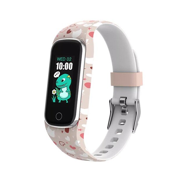 Denver BFK-312P children s fitness wristband for activity monitoring pink and white