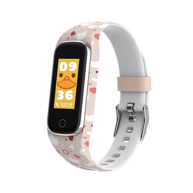 Denver BFK-312P children s fitness wristband for activity monitoring pink and white