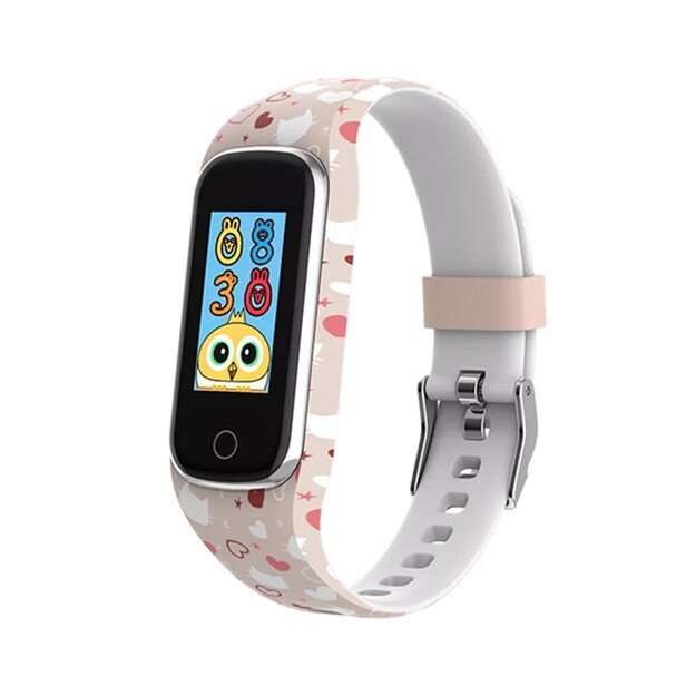 Denver BFK-312P children s fitness wristband for activity monitoring pink and white