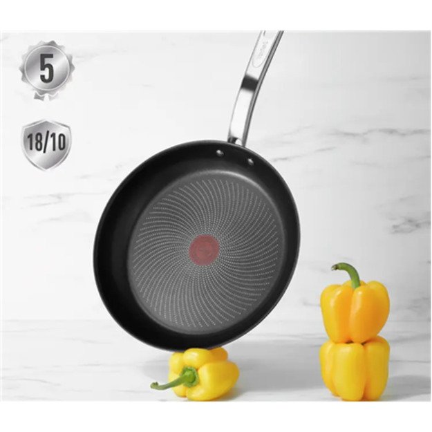 TEFAL Frying Pan | B8170444 Intuition | Frying | Diameter 24 cm | Suitable for induction hob | Fixed handle | Black