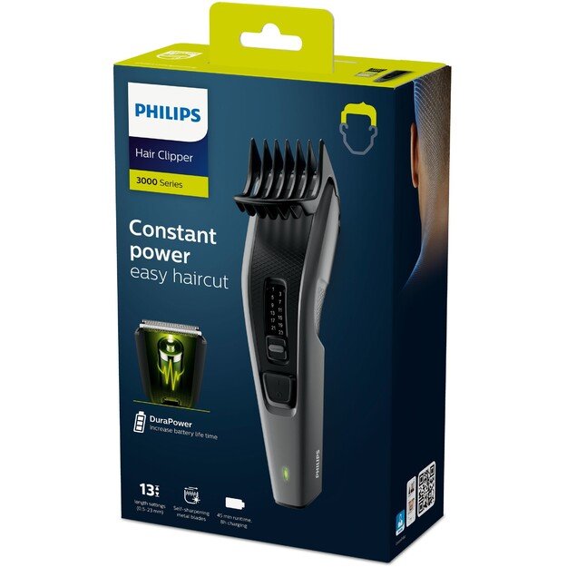 Philips HAIRCLIPPER Series 3000 Self-sharpening metal blades Hair clipper