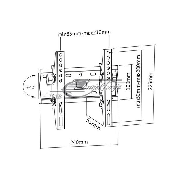 Mount wall for TV Maclean MC-667 (Fixed, Tilting, Wall, 23  - 42 , max. 25kg)