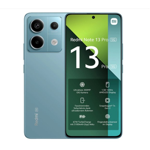 Xiaomi | Redmi | Note 13 Pro | Ocean Teal | 6.67   | AMOLED | 1220 x 2712 pixels | Qualcomm SM7435 | Snapdragon 7s Gen 2 | Inter