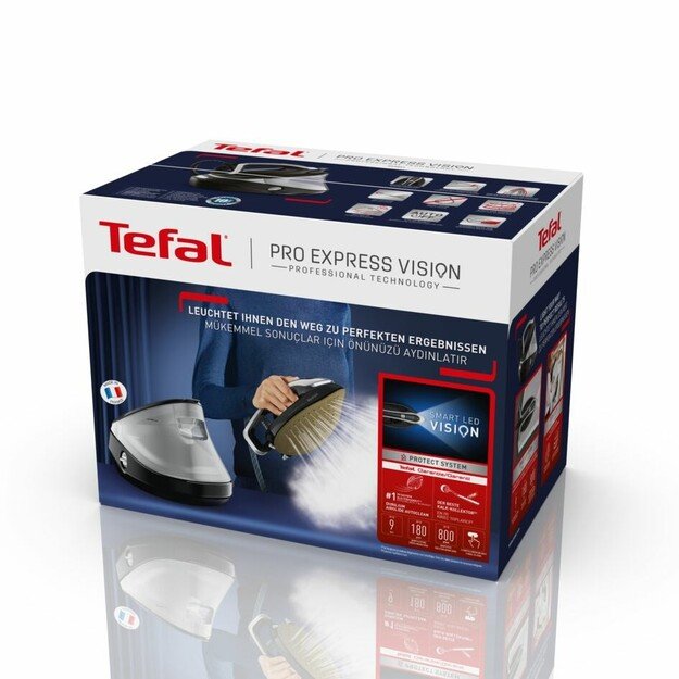 Tefal Pro Express Vision GV9821 3000 W 1.2 L Durilium AirGlide Autoclean soleplate Black, Silver