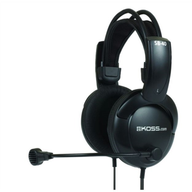 Koss | Headphones | SB40 | Wired | On-Ear | Microphone | Black