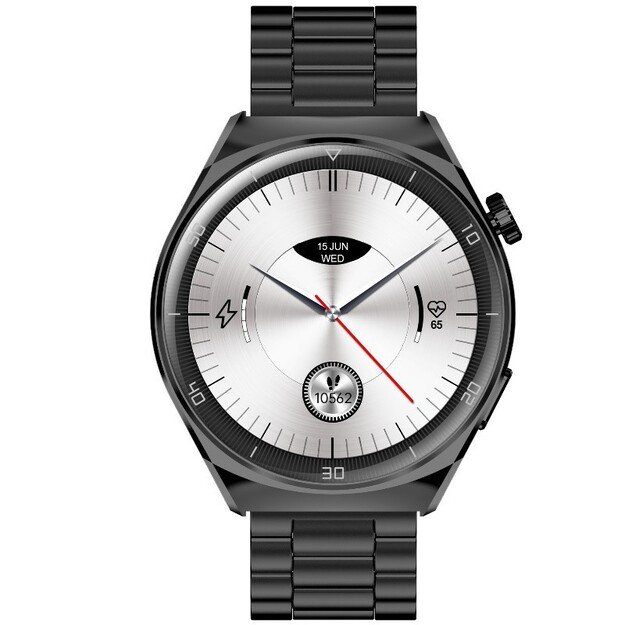 I&scaron;manusis laikrodis su lietuvi&scaron;ku meniu Garett V12 Black steel