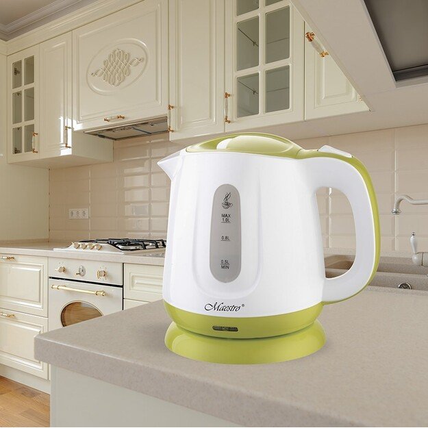 Feel-Maestro MR013 green electric kettle 1 L Green, White 1100 W