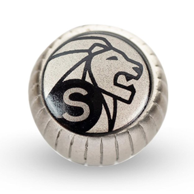 Nickel-plated frosted salt grinder cap, (S)