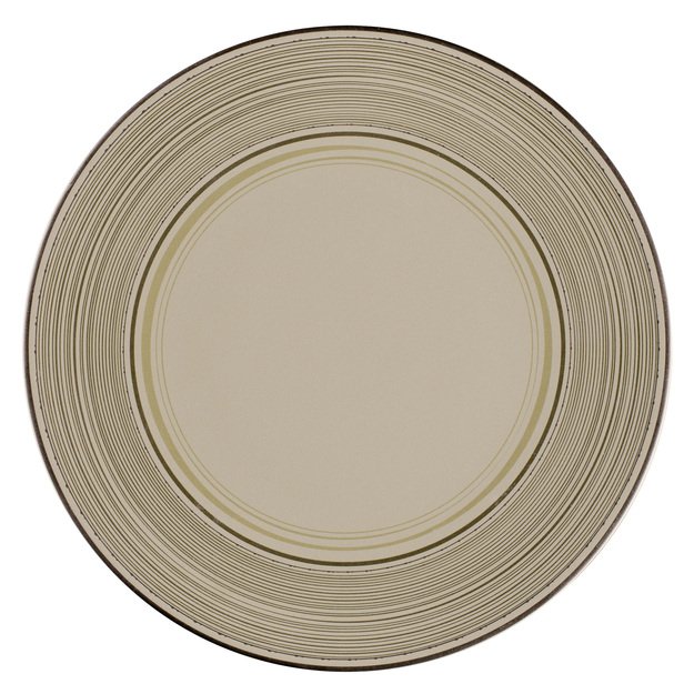 Flat plate, 24 cm, Earth Argila