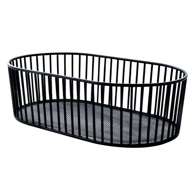 Oval basket, 34x20 cm, black