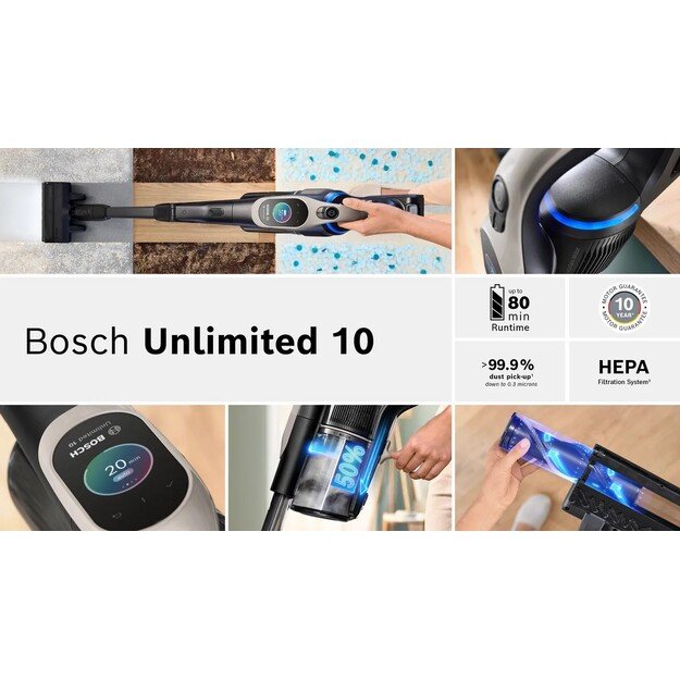 Dulkių siurblys Bosch Unlimited 10, BBS1041GQC 7