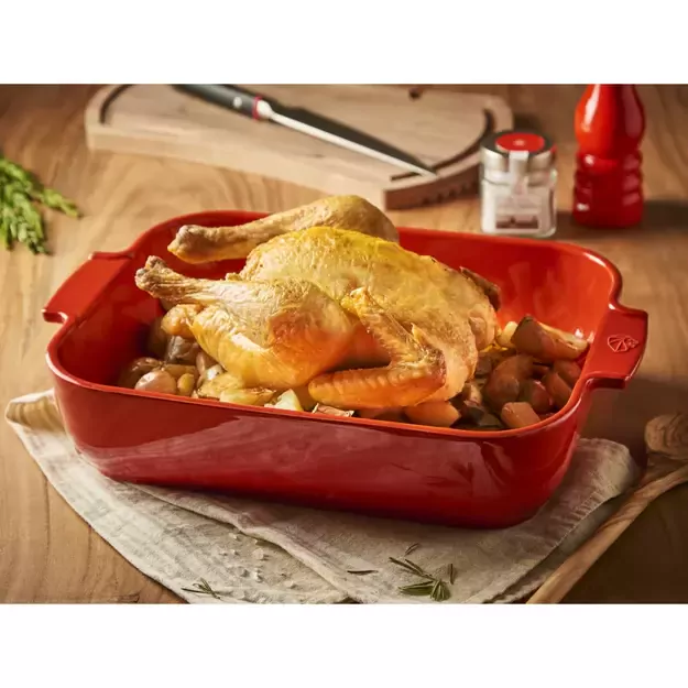 PEUGEOT APPOLIA stačiakampis indas 25 cm rauduonas 1