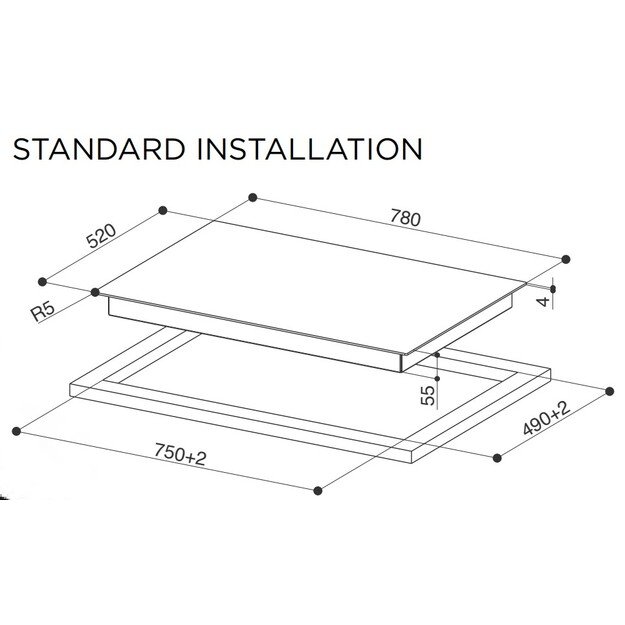Kaitlentė FABER FCH 84 BK KL