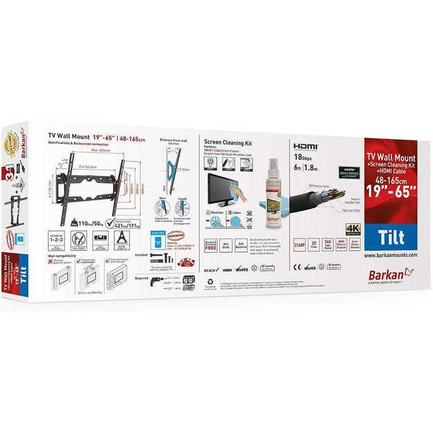 BARKAN CM310+, 29-65 colių, iki 50 kg, juodas