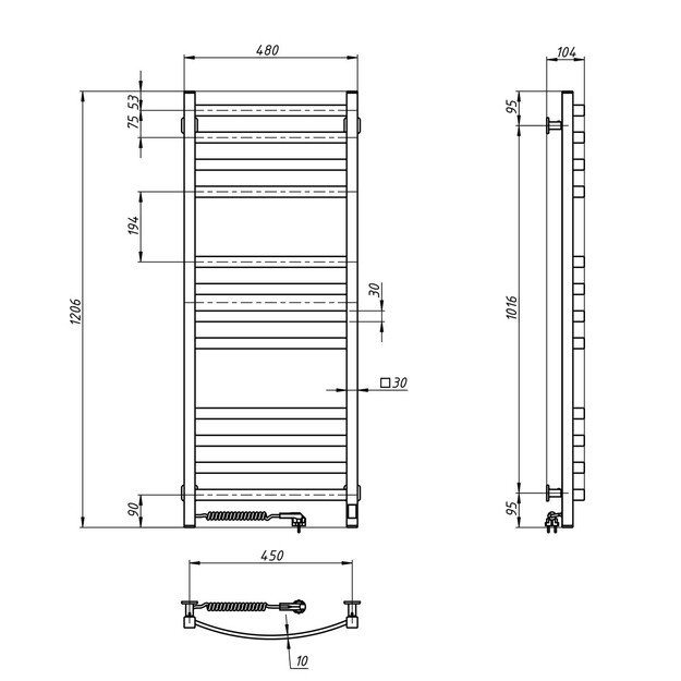 NAVIN Avalon 480*1200 Sensor kairė baltas 12-103153-4812