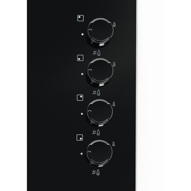 ELECTROLUX KGG6407K Gas Hob - 4 Burners - L 59 x D 51 cm - 7800 W - Glass Coated - Black | Sourcing 3