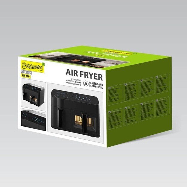 Maestro MR-760 Double deep fat fryer 3.5L+6L Black 2
