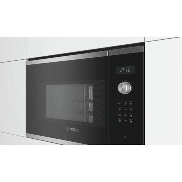Bosch Serie 6 BEL554MB0 microwave Built-in Combination microwave 25 L 900 W Black, Stainless steel
