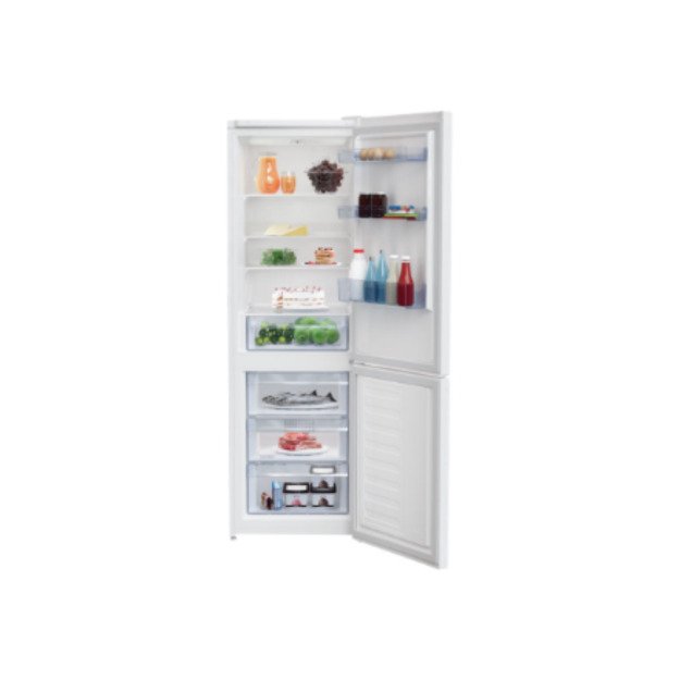BEKO Refrigerator | RCSA366K40WN | Energy efficiency class E | Free standing | Combi | Height 185.2 cm | Fridge net capacity 223
