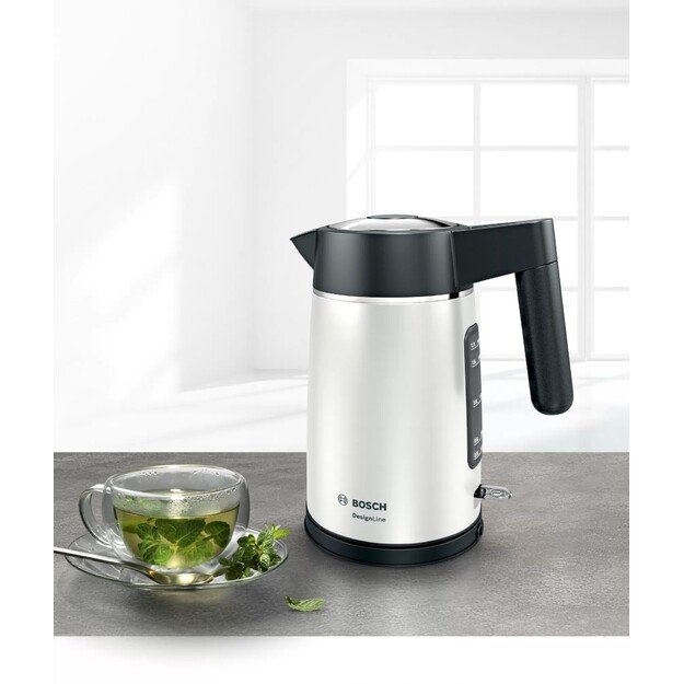 Bosch DesignLine electric kettle 1.7 L 2400 W Black, Silver 6