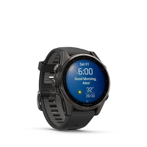Garmin fenix 8 3.3 cm (1.3 ) AMOLED 43 mm Digital 416 x 416 pixels Touchscreen Black Wi-Fi GPS (satellite) 4