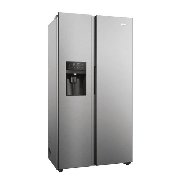 Haier SBS 90 Serie 5 HSR5918DIMP Free-standing double-sided fridge-freezer combination 511 l D Platinum, stainless steel 18