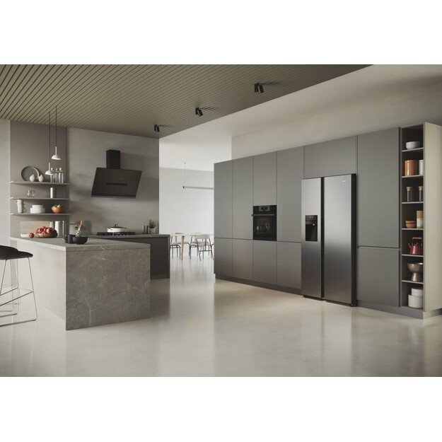 Haier SBS 90 Serie 5 HSR5918DIMP Free-standing double-sided fridge-freezer combination 511 l D Platinum, stainless steel 16