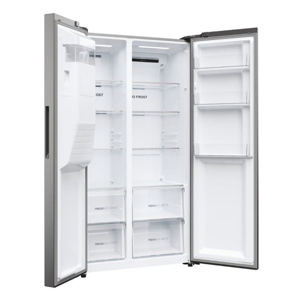 Haier SBS 90 Serie 5 HSR5918DIMP Free-standing double-sided fridge-freezer combination 511 l D Platinum, stainless steel 9