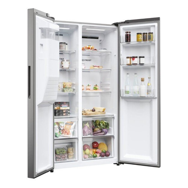 Haier SBS 90 Serie 5 HSR5918DIMP Free-standing double-sided fridge-freezer combination 511 l D Platinum, stainless steel 17